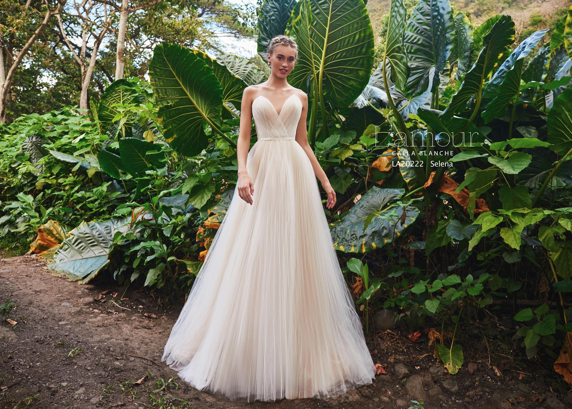 Spaghetti Strap Aline Ball Gown Wedding Dress With Vneckline Beaded Lace  Bodice And Feathered Tulle Skirt  Kleinfeld Bridal